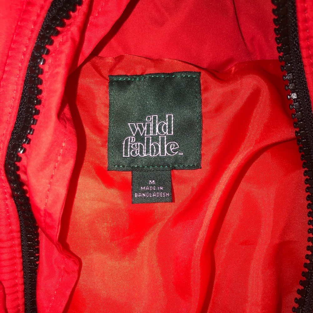 Medium red “cropped” coat from target